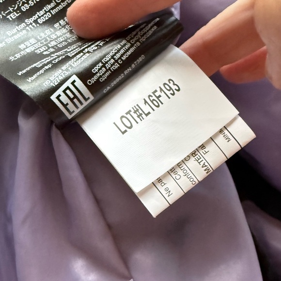 Burton Sphinx Down Jacket Women’s size XS Lilac - Picture 11 of 14